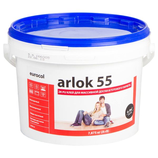 Клей для паркета Arlok 55 2K PU, 7.875 кг (А+В)