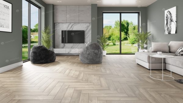 SPC ламинат Alpine Floor Parquet Light Дуб Натуральный Отбеленный ECO 13-5