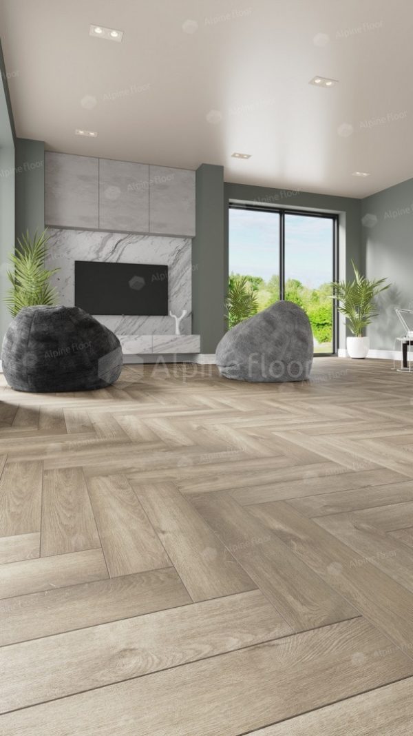 SPC ламинат Alpine Floor Parquet Light Дуб Натуральный Отбеленный ECO 13-5