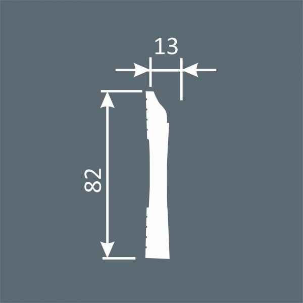 Плинтус Cosca PX030, 82Х13, 2000 мм, экополимер