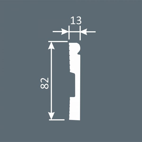 Плинтус Cosca PX032, 82Х13, 2000 мм, экополимер