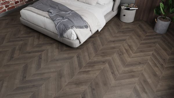 Кварц-виниловая плитка Chevron Alpine LVT Дуб Антарес ECO 20-9