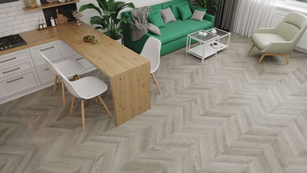 Кварц-виниловая плитка Chevron Alpine LVT Дуб Фантазия ECO 20-1