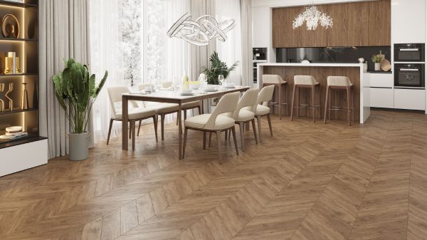 Кварц-виниловая плитка Chevron Alpine LVT Гевуина ECO 20-10