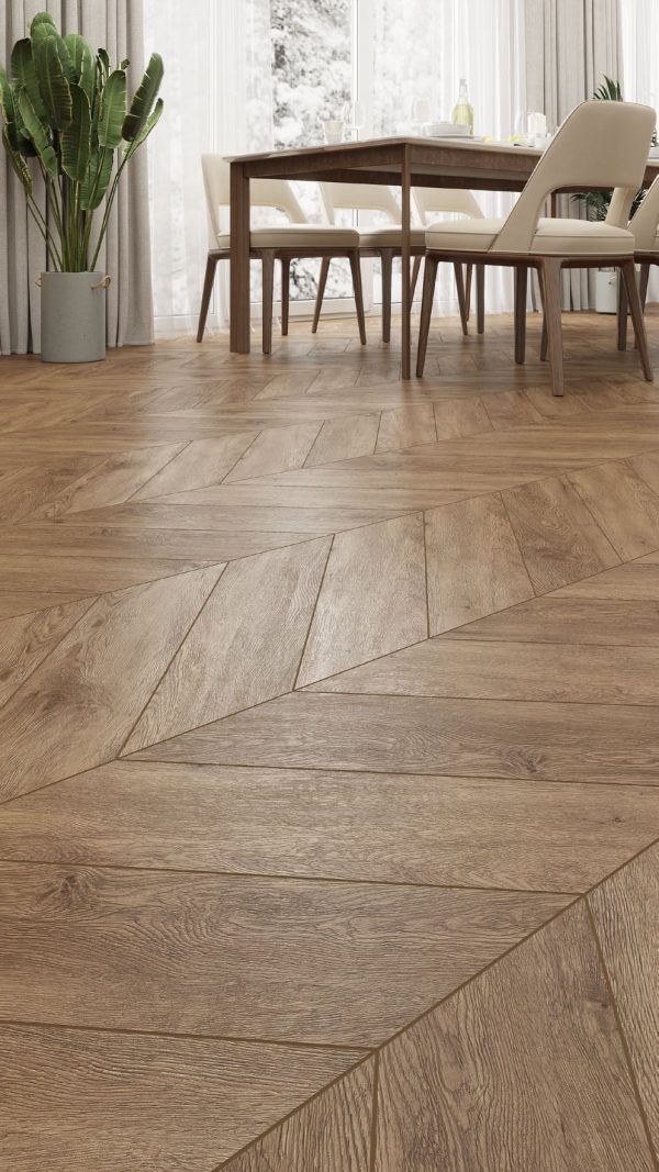 Кварц-виниловая плитка Chevron Alpine LVT Гевуина ECO 20-10