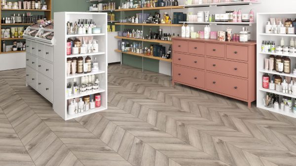 Кварц-виниловая плитка Chevron Alpine LVT Дуб Исида ECO 20-8