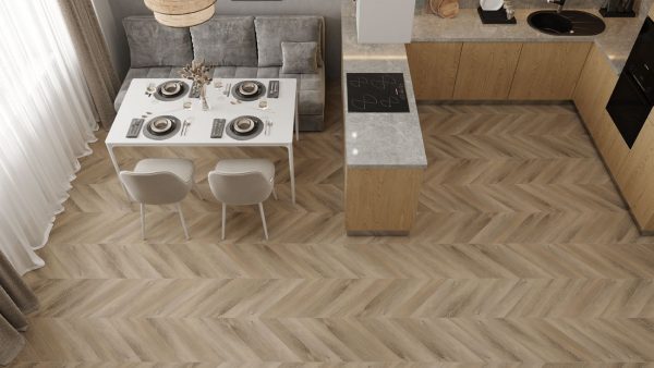 Кварц-виниловая плитка Chevron Alpine LVT Дуб Синистра ECO 20-6